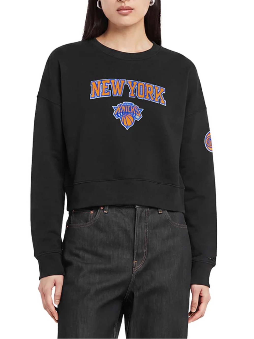 NEW NBA NEW YORK KNICKS CLASSIC WOMEN'S FLEECE CREWNECK